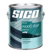 Sico Solid Exterior Wood Stain - Acrylic-Blend Formula - White Base - Satin - 3.78-L