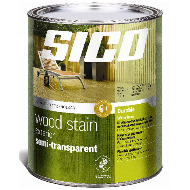 Sico Exterior Water Based Wood Stain - Semi-Transparent - Natural - 927-mL