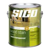 Sico Exterior Water-Based Wood Stain - Semi-Transparent - Walnut Brown - Satin - 3.78-L