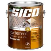 Revêtement d'extérieur pour bois Sico translucide chêne à base d'huile semi-lustré 3,78 L