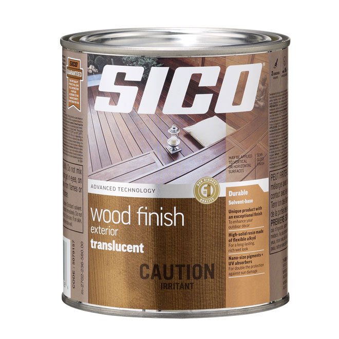 Sico Exterior Translucent Wood Finish - Redwood - Oil Base - Semi Gloss - 946-mL