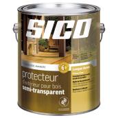 Protecteur d'extérieur pour bois Sico, à base d'eau, semi-transparent, 3,78 L