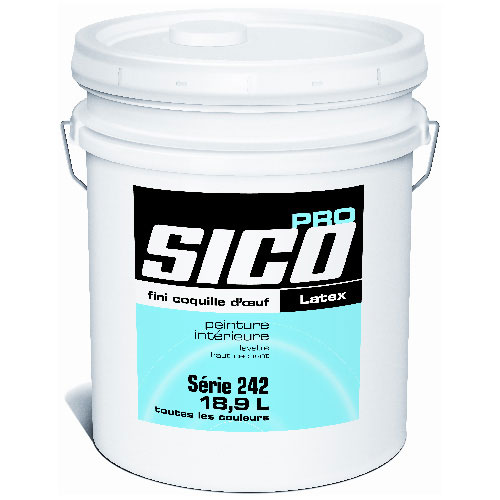 Peinture d'intérieur au latex SICO Pro, fini coquille d'œuf, 18,9 L, base 2