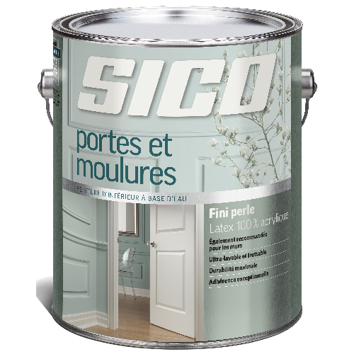 SICO Interior Paint for Doors and Trim - 100% Acrylic Latex - Pearl Finish - 3.78-L - Base 2