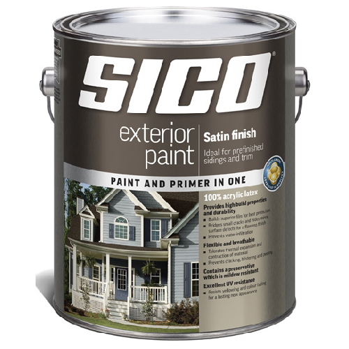 Sico Paint and Primer for Exterior Wood - Satin - Pure White - Opaque - 946-mL