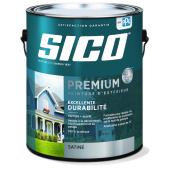 Peinture et apprêt d'extérieur pour bois Sico Premium, satiné, blanc pur, opaque, 3,78 L