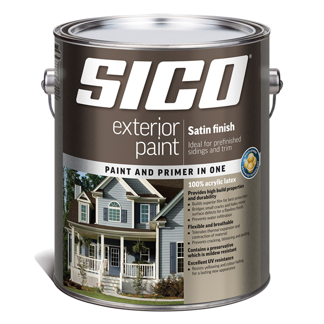 Sico Paint and Primer for Exterior Wood - Satin - Neutral Base - Opaque - 3.78 L