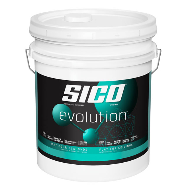 Peinture Et Appret 2 En 1 Sico Evolution Mat Pour Plafonds 18 9 L Blanc Rona