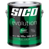 SICO Evolution Interior Latex Paint and Primer - Flat Finish - 3.78-L - Pure White