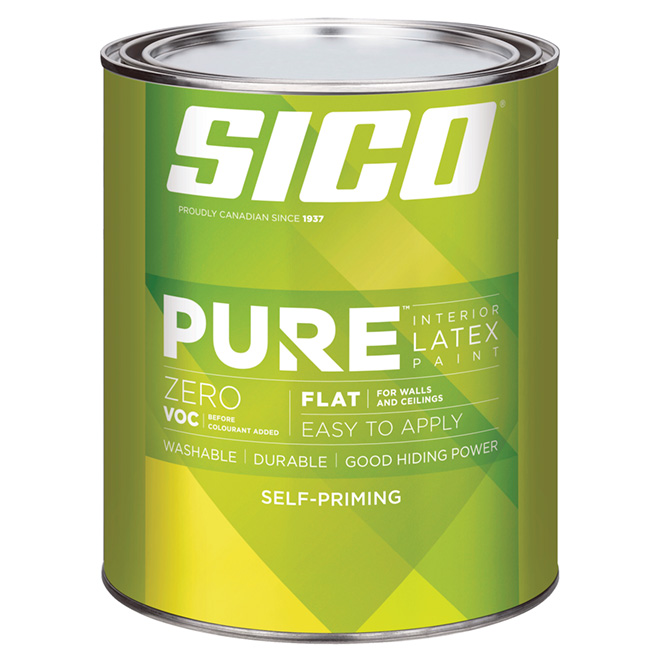 SICO Pure Interior Latex Paint - Flat Finish - 946 ml - Neutral Base