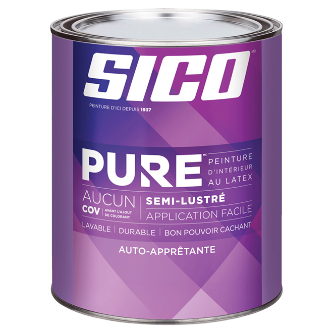 Peinture au latex extérieur, semi-lustré, base neutre, 3,78 litres main image 0