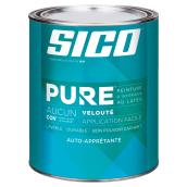 Peinture d'intérieur auto-apprêtante Sico Pure, latex, 946 ml, blanc, fini velouté