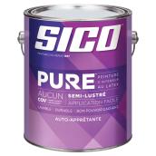 Peinture d'intérieur SICO Pure au latex, fini semi-lustré, 3,78 L, base moyenne