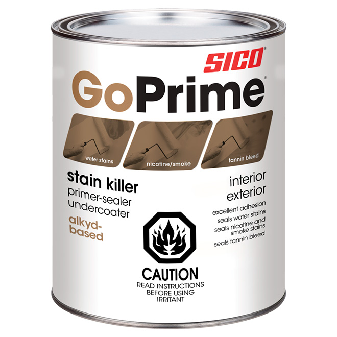 SICO GoPrime Undercoater Primer-Sealer - Alkyd-Based - Flat Finish - 946-ml - White