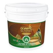 Olympic Summit Exterior Wood Stain and Sealant - Semi-Transparent - Brown, 11.36 L