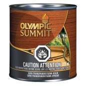Olympic Summit Exterior Wood Stain and Sealant - Semi-Transparent - Brown Base - 236 ml