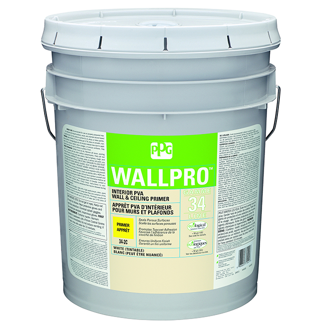 Wallpro Wall And Ceiling Primer - White - 18.9 L - Interior Use - Uniform Finish - Tintable