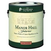 Manor Hall Acrylic Latex Interior Paint Primer and Stain Repellant in One - Flat - Midtone Base - 3.78 L