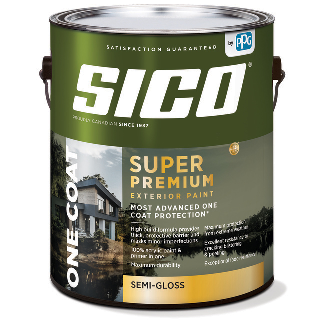 SICO Super Premium Exterior Paint - Semi-Gloss Finish - Base 3 - 3.78 L