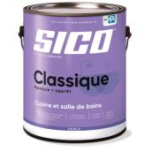 SICO Classic Interior Paint and Primer for Kitchen and Bathroom - Latex - Pearl Finish - 3.78-L - White