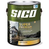 SICO Super Premium Exterior Paint and Primer - One-Coat - Semi-Gloss - Base 1 - Opaque - 18.9 L