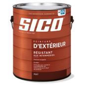 Peinture et apprêt d'extérieur SICO en latex, fini mat, 3,78 l, base neutre