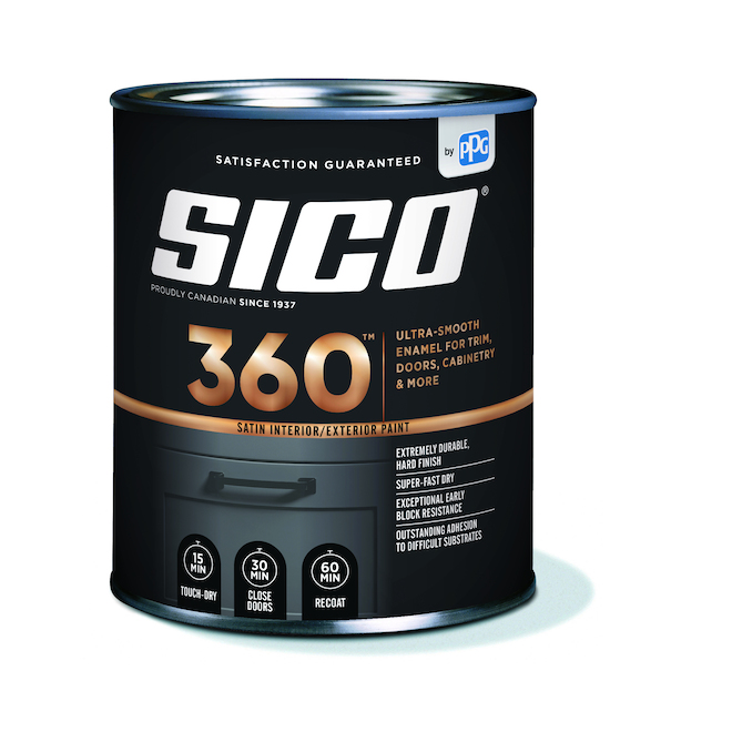Sico 360 Base 3 Satin Enamel Tintable Interior/Exterior Paint (Actual Net Content32 oz) 366503