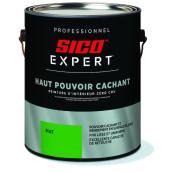 Peinture acrylique professionnelle d'intérieur SICO Expert zéro COV blanche à teinter fini mat, 3,78 L