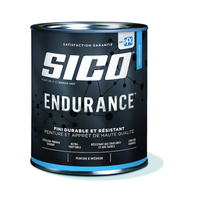 Peinture multicolore teintable Sico Endurance, coquille d'oeuf, base blanche (contenu net réel : 31,99 onces liquides)