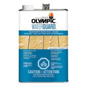 Olympic WaterGuard 3.78-L Pre-Tinted Brown Transparent Exterior Stain and Sealer in One