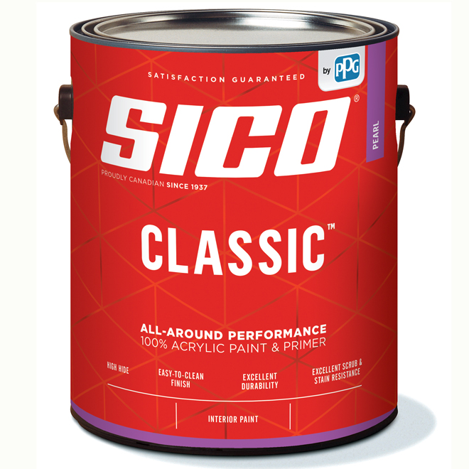 Sico Classic Interior Paint and Primer Base 3 Pearl Finish - 3.78 L