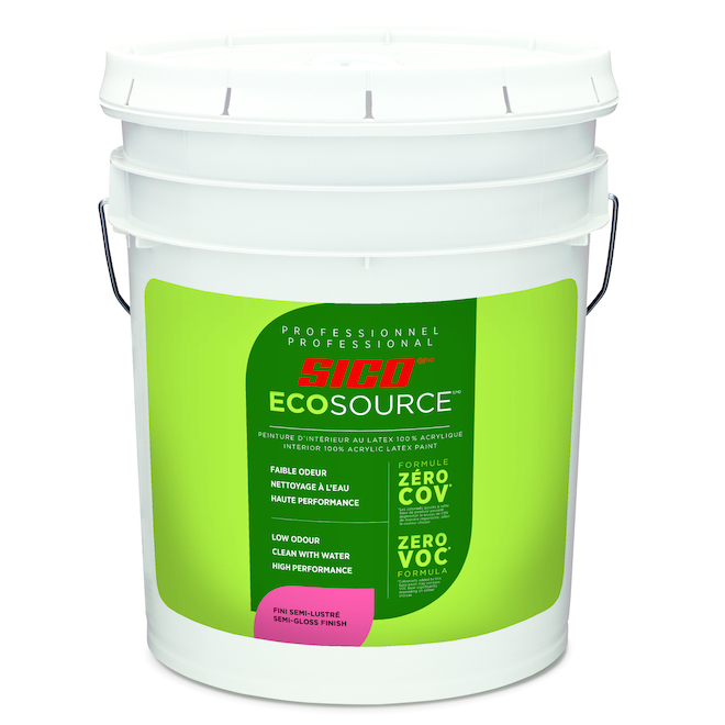 Peinture teintable Sico Ecosource, blanc, semi-lustré (18,9 L)