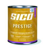 Peinture et apprêt bloque-taches Prestige de Sico blanc au fini perle, 946 ml