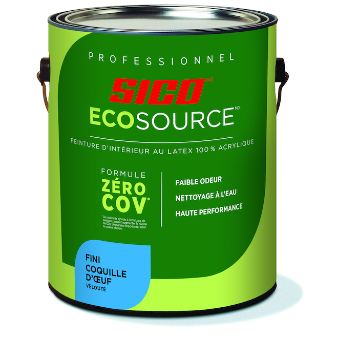 Peinture intérieur Sico Ecosource latex coquille d'oeuf blanc 3,78 l