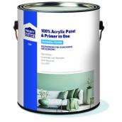 Project Source Plus 2-in-1 Acrylic Paint and Primer - White - Eggshell Finish - 3.78-L