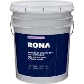 RONA 2-in-1 Acrylic Paint and Primer - White - Pearl Finish - 18.9-L