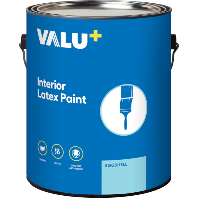 VALU+ Basic Interior Latex Paint - Medium Base - Eggshell finish - 3.78-L