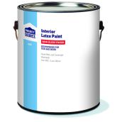 Project Source Basic Interior Latex Paint/Primer - White - Semi-Gloss Finish - 3.78-L
