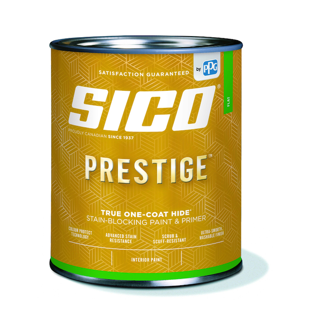 Sico Prestige Stain Blocking One-Coat Paint and Primer - Acrylic - Neutral Base - Flat - 946-ml
