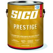 Peinture et apprêt d'intérieur bloque-taches SICO Prestige 100% acrylique base moyenne fini semi-lustré, 3,78 L