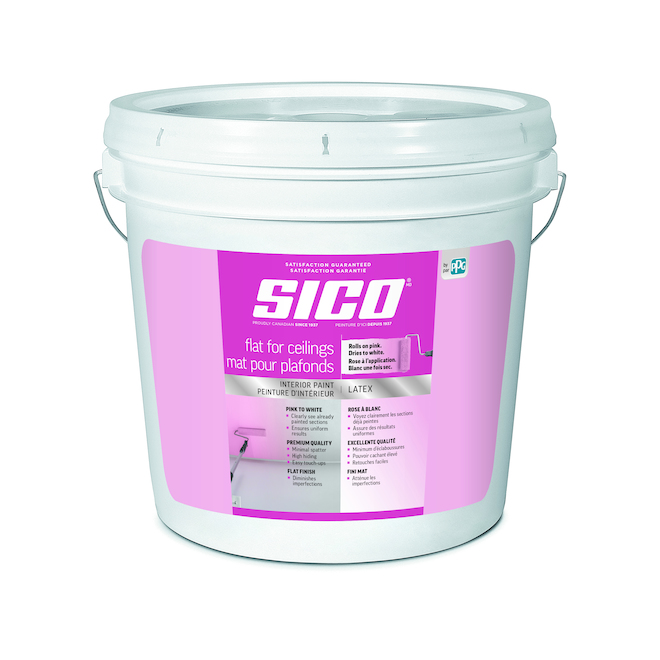 SICO Interior Flat for Ceilings with Pink Indicator - 7.56-L