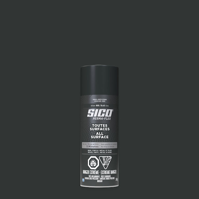 Sico Perma-Flex Spray Paint - Exterior - 340-g - Black Gloss