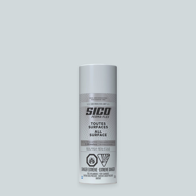 Peinture en aérosol Perma-Flex par Sico, intérieur-extérieur, 340 g, gris froid