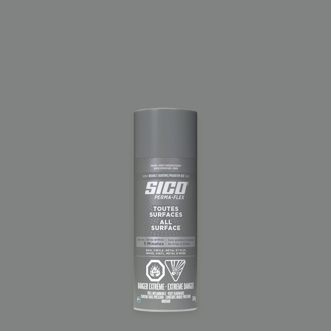 Peinture en aérosol Perma-Flex par Sico, intérieur-extérieur, 340 g, gris fantôme