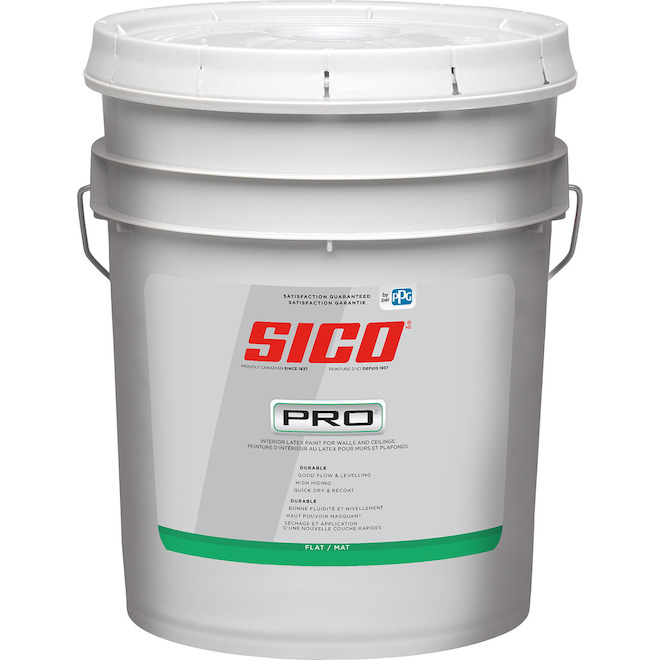 Peinture pour murs et plafonds SICO Pro intérieur latex 18,9 L fini mat blanc