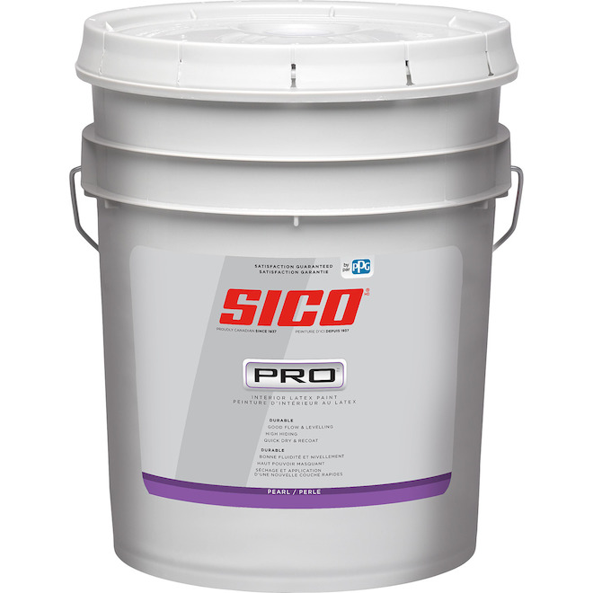 Peinture d'intérieur SICO Pro, latex, 18,9 L, fini perle, blanc