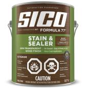 SICO Formula 77 3.78-L. Alkyde Burnt Hickory Wood Stain and Sealant