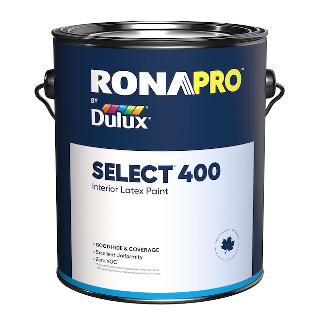 RONAPRO by Dulux SELECT 400 Interior Paint White Base with Flat Finish - 3.78-L