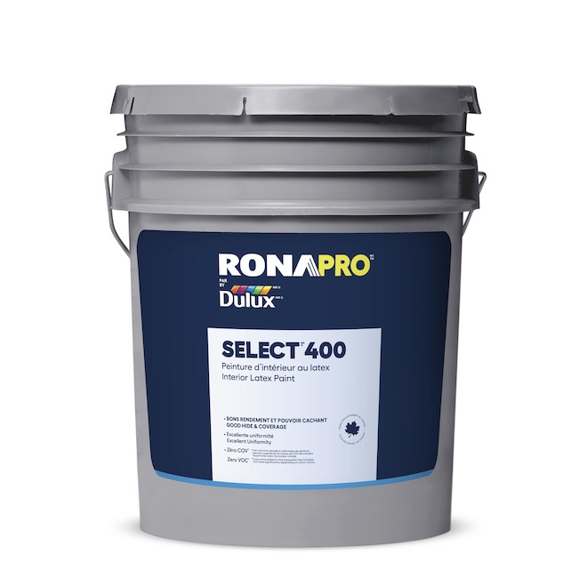 RONAPRO by Dulux SELECT 400 Interior Paint Pure White Base with Flat Finish - 18.9-L