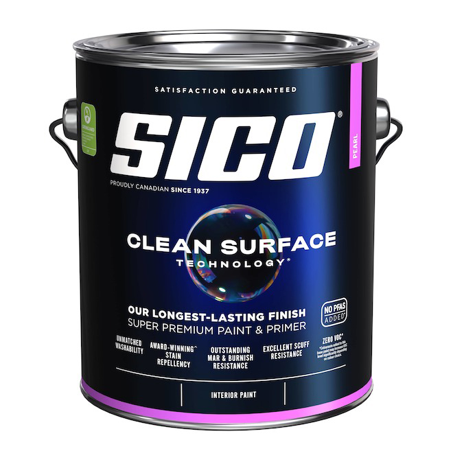 SICO Clean Surface Technology Interior Paint and Primer Neutral Base Pearl Finish - 3.78-L